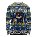 Personalized Cowboys Rugby Xmas Long Sleeve Shirt Australia NRL Mascot