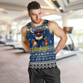 Personalized Cowboys Rugby Xmas Men Tank Top Australia NRL Mascot