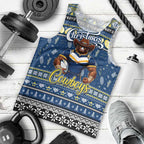 Personalized Cowboys Rugby Xmas Men Tank Top Australia NRL Mascot