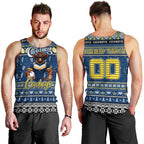 Personalized Cowboys Rugby Xmas Men Tank Top Australia NRL Mascot