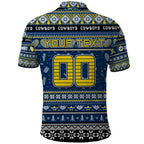 Personalized Cowboys Rugby Xmas Polo Shirt Australia NRL Mascot