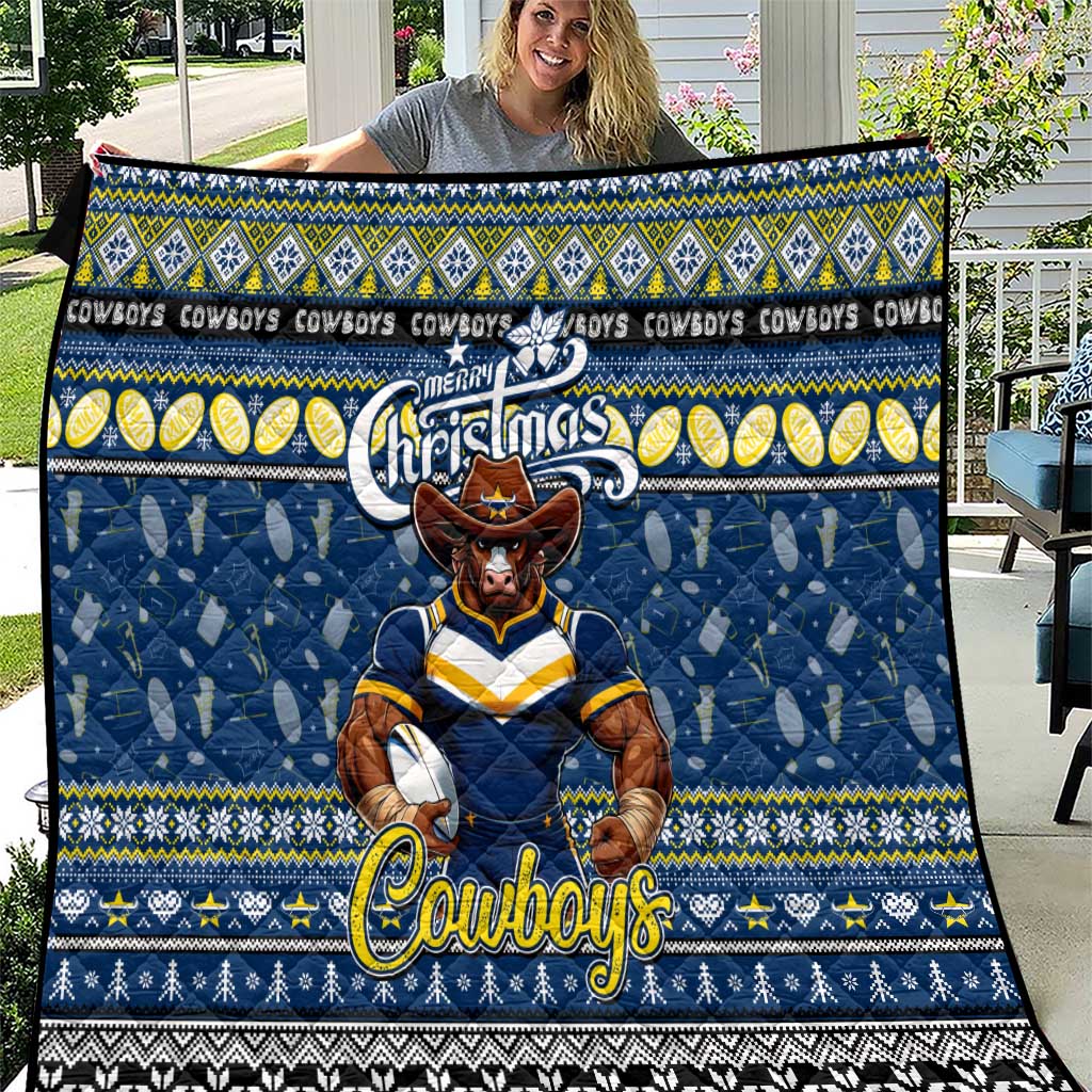 Cowboys Rugby Xmas Quilt Australia NRL Mascot