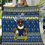 Cowboys Rugby Xmas Quilt Australia NRL Mascot
