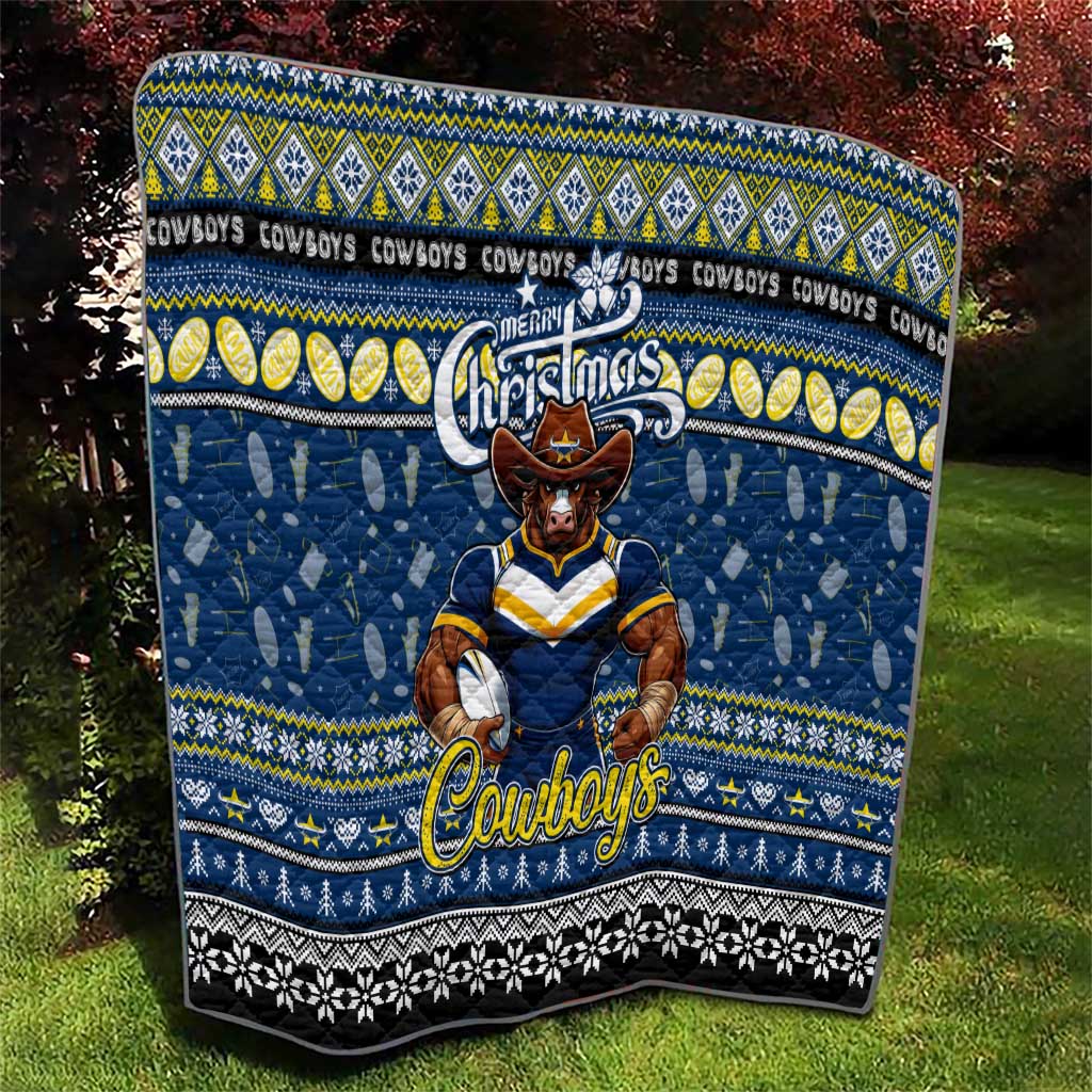 Cowboys Rugby Xmas Quilt Australia NRL Mascot