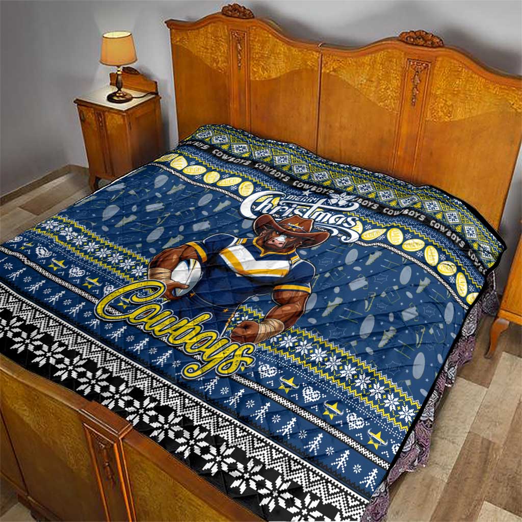 Cowboys Rugby Xmas Quilt Australia NRL Mascot