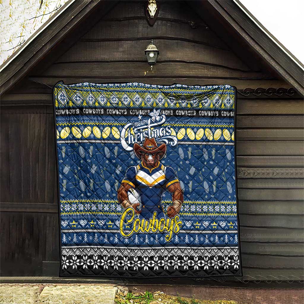 Cowboys Rugby Xmas Quilt Australia NRL Mascot