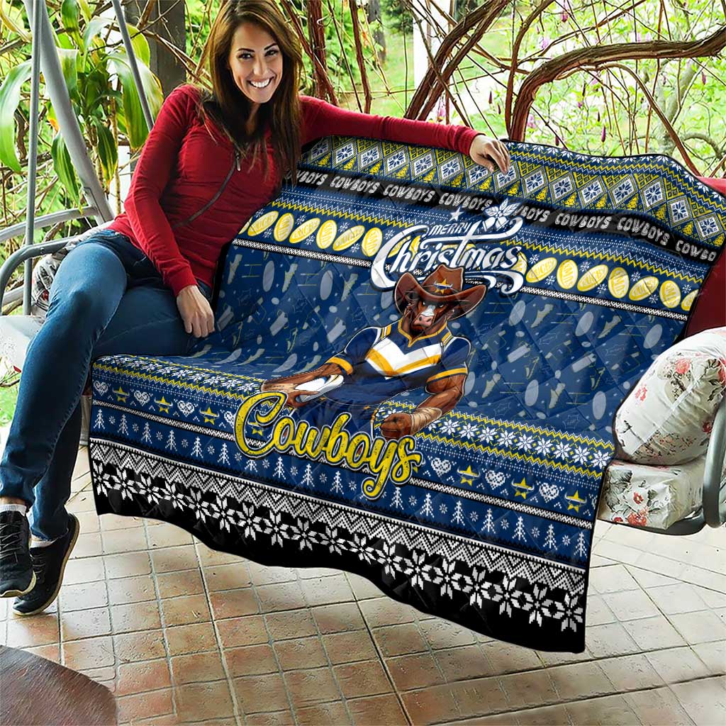 Cowboys Rugby Xmas Quilt Australia NRL Mascot