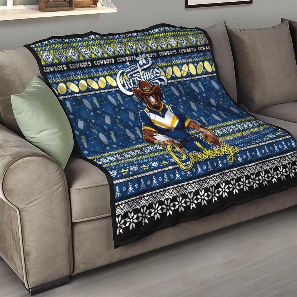 Cowboys Rugby Xmas Quilt Australia NRL Mascot