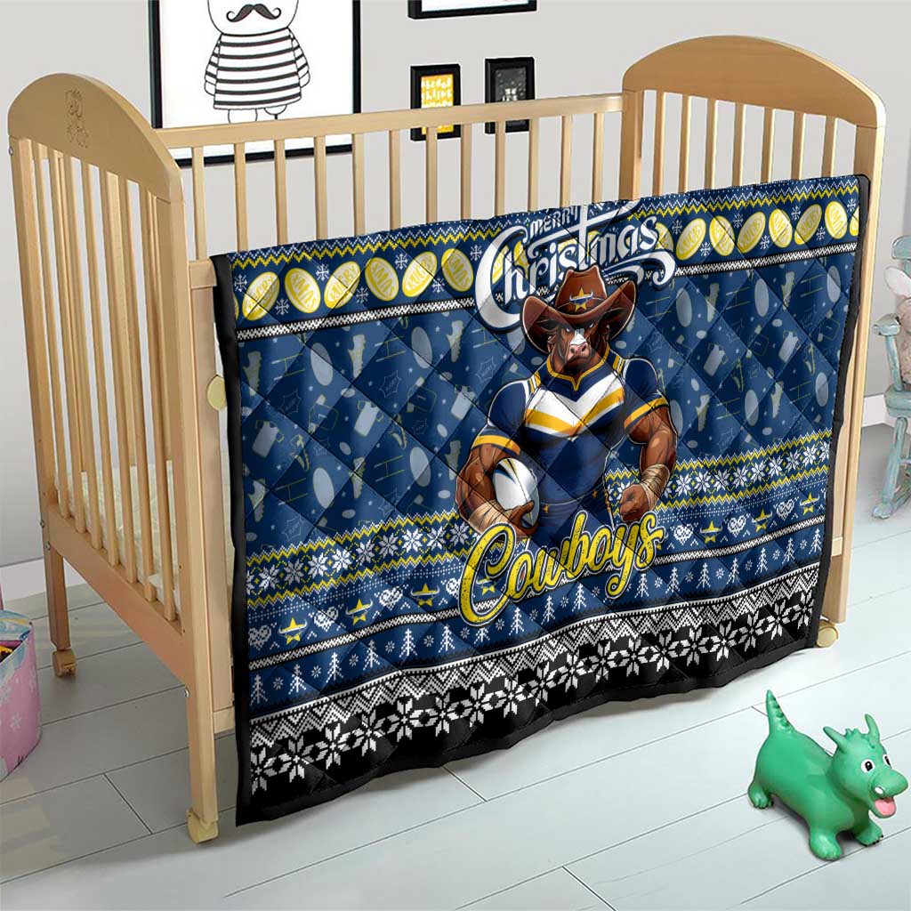 Cowboys Rugby Xmas Quilt Australia NRL Mascot