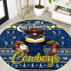 Cowboys Rugby Xmas Round Carpet Australia NRL Mascot