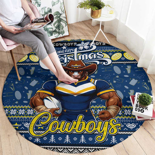 Cowboys Rugby Xmas Round Carpet Australia NRL Mascot