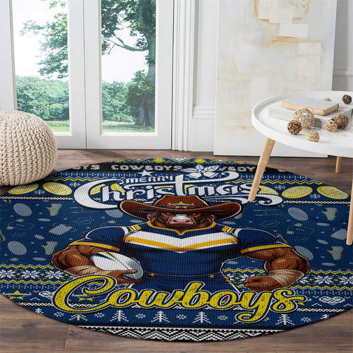 Cowboys Rugby Xmas Round Carpet Australia NRL Mascot