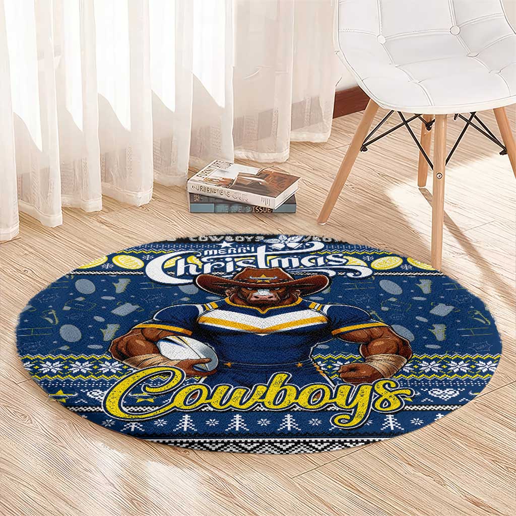 Cowboys Rugby Xmas Round Carpet Australia NRL Mascot