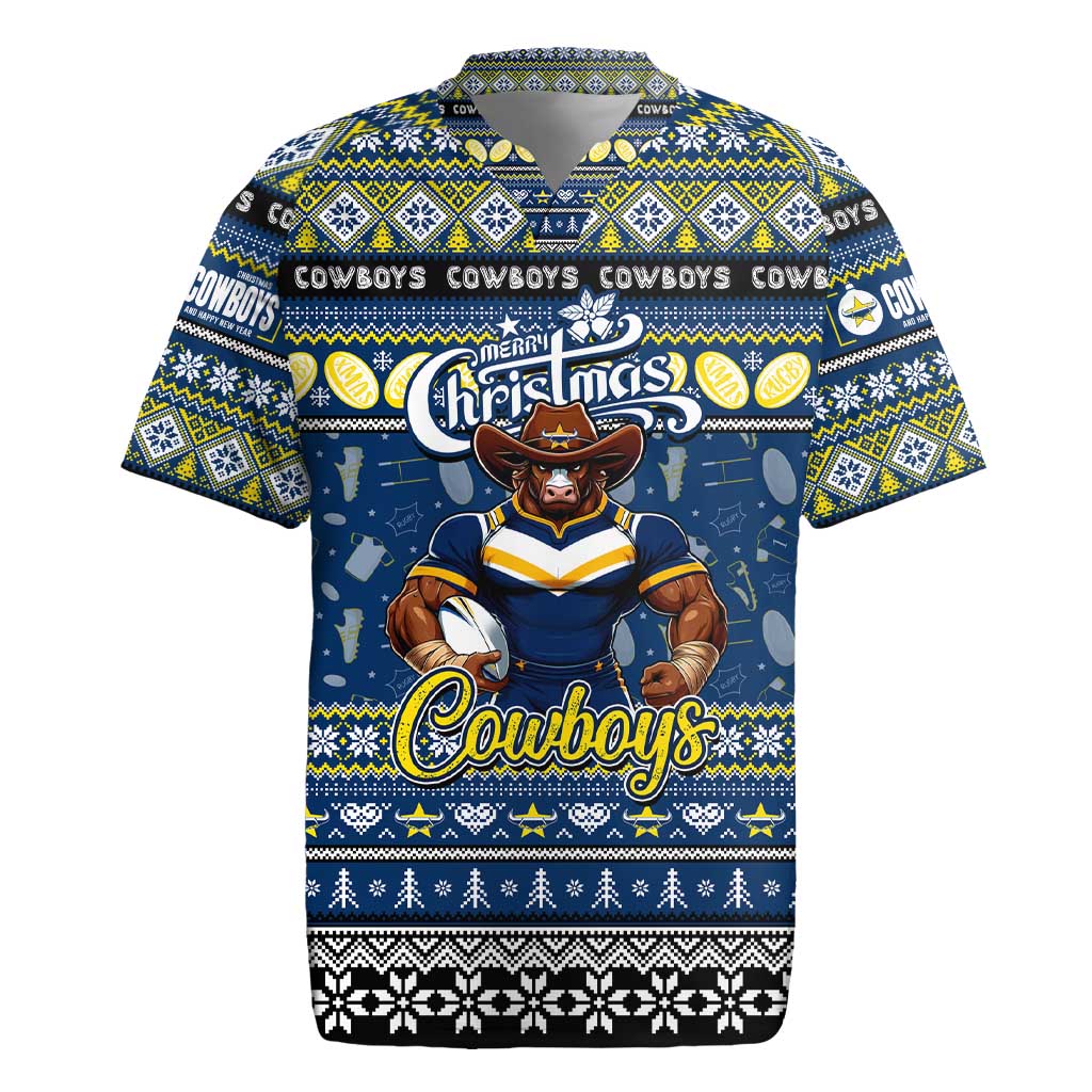 Personalized Cowboys Rugby Xmas Rugby Jersey Australia NRL Mascot