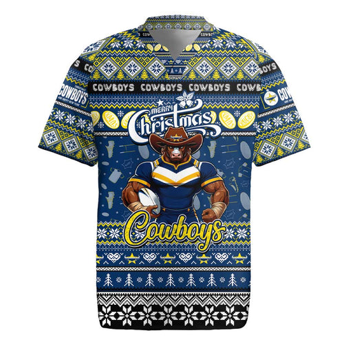 Personalized Cowboys Rugby Xmas Rugby Jersey Australia NRL Mascot