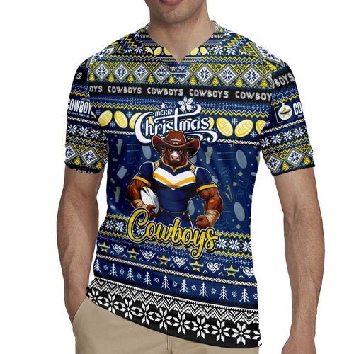 Personalized Cowboys Rugby Xmas Rugby Jersey Australia NRL Mascot