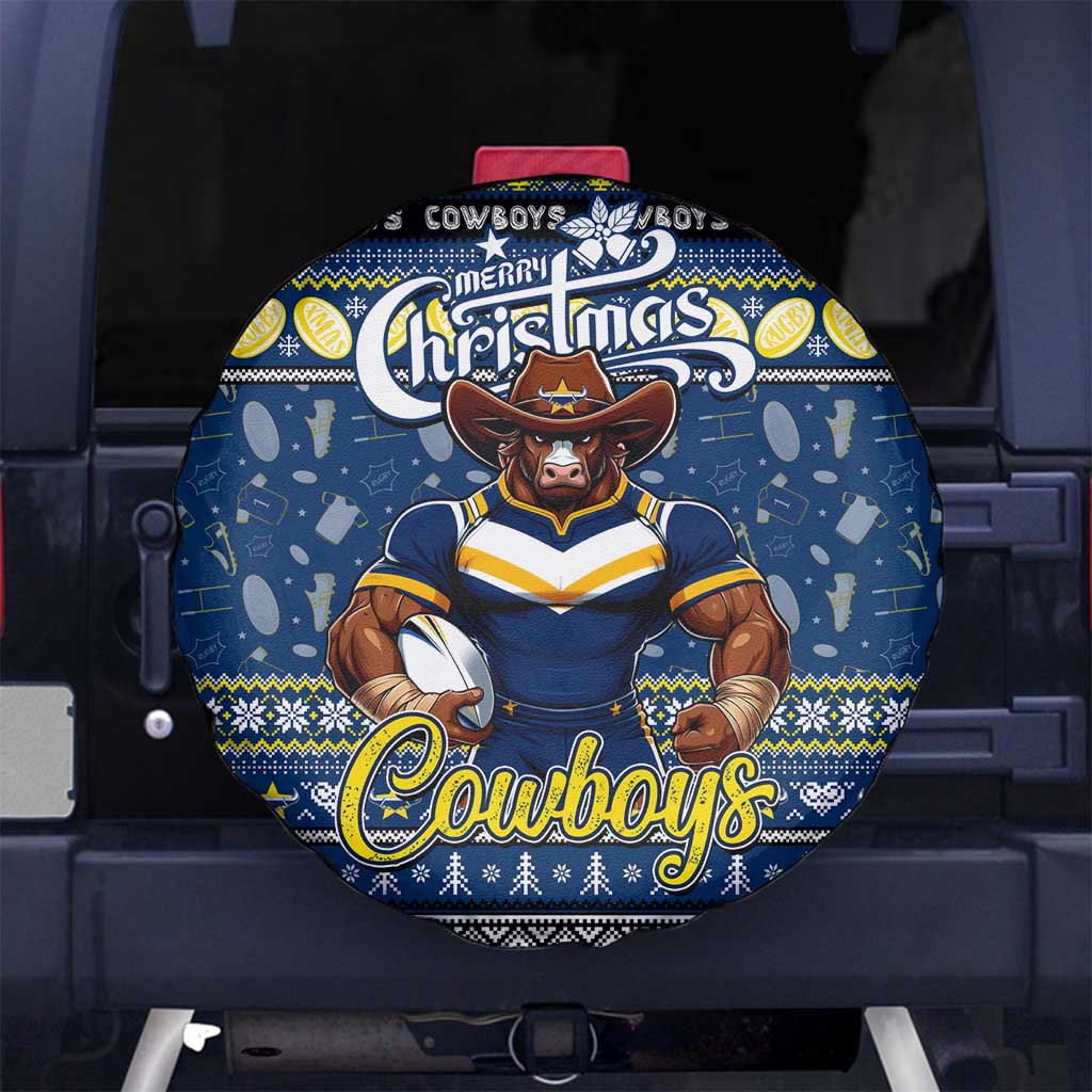 Cowboys Rugby Xmas Spare Tire Cover Australia NRL Mascot