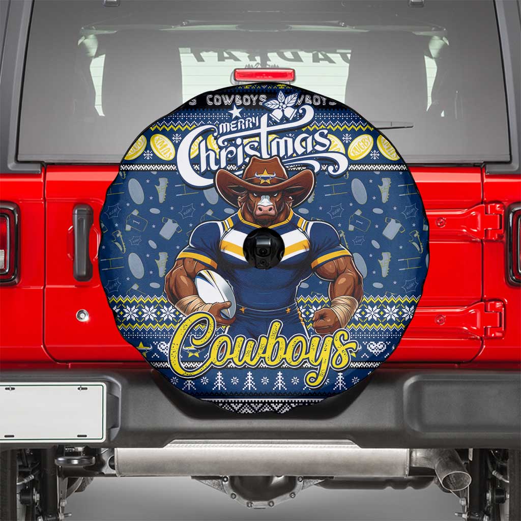 Cowboys Rugby Xmas Spare Tire Cover Australia NRL Mascot