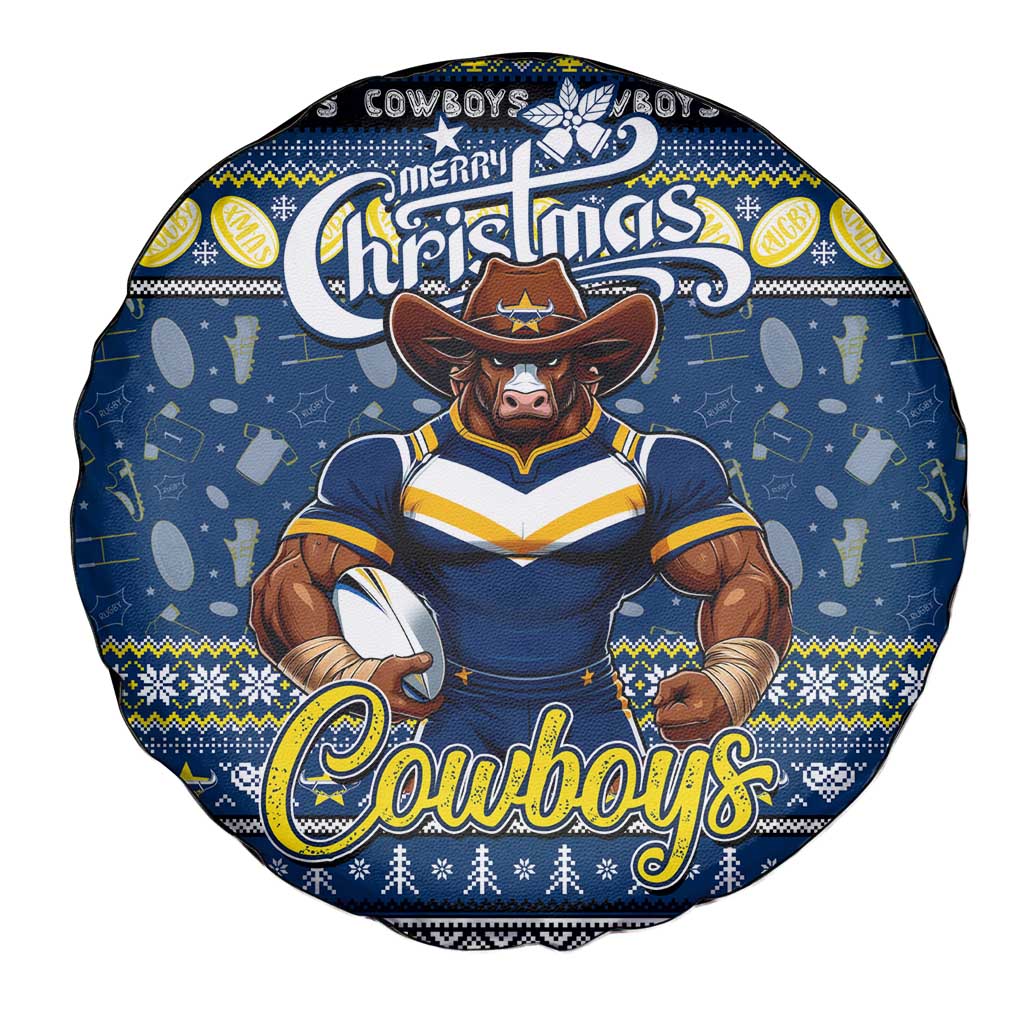 Cowboys Rugby Xmas Spare Tire Cover Australia NRL Mascot