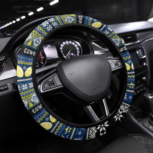 Cowboys Rugby Xmas Steering Wheel Cover Australia NRL Mascot