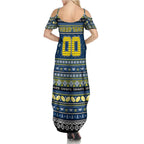 Personalized Cowboys Rugby Xmas Summer Maxi Dress Australia NRL Mascot
