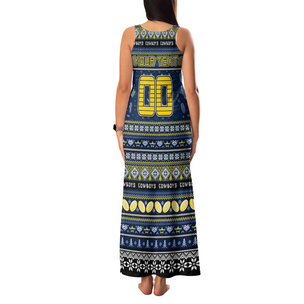 Personalized Cowboys Rugby Xmas Tank Maxi Dress Australia NRL Mascot