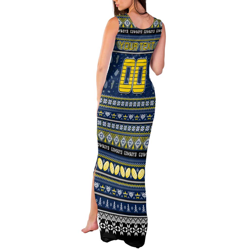 Personalized Cowboys Rugby Xmas Tank Maxi Dress Australia NRL Mascot