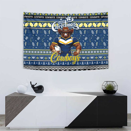 Cowboys Rugby Xmas Tapestry Australia NRL Mascot
