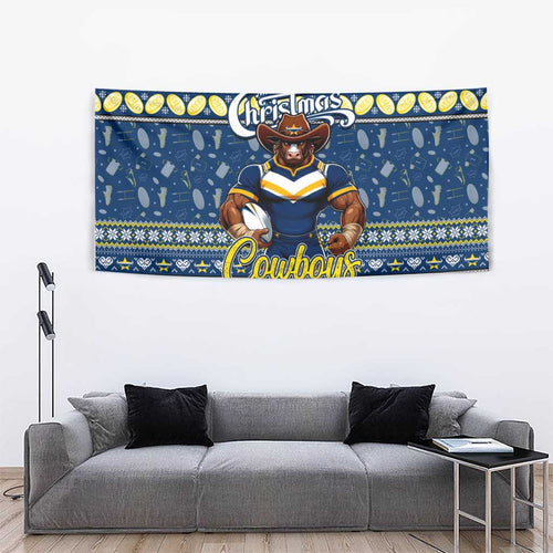 Cowboys Rugby Xmas Tapestry Australia NRL Mascot