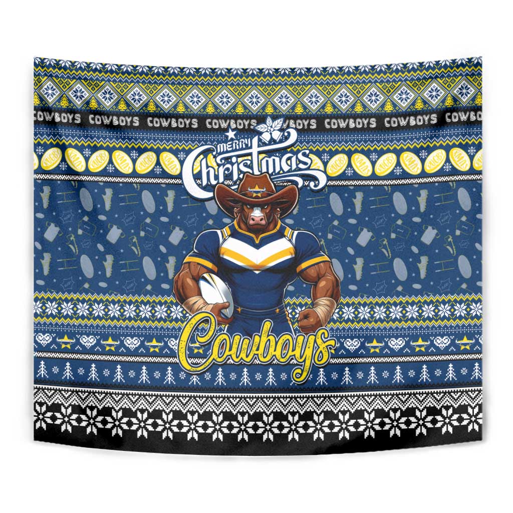 Cowboys Rugby Xmas Tapestry Australia NRL Mascot