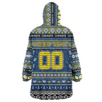 Personalized Cowboys Rugby Xmas Wearable Blanket Hoodie Australia NRL Mascot