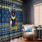 Cowboys Rugby Xmas Window Curtain Australia NRL Mascot