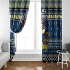 Cowboys Rugby Xmas Window Curtain Australia NRL Mascot