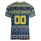 Personalized Cowboys Rugby Xmas Women V-Neck T-Shirt Australia NRL Mascot