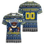 Personalized Cowboys Rugby Xmas Women V-Neck T-Shirt Australia NRL Mascot