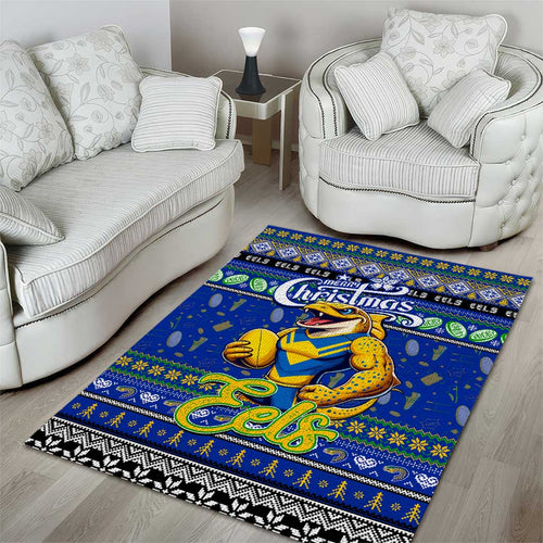 Eels Rugby Xmas Area Rug Australia NRL Mascot