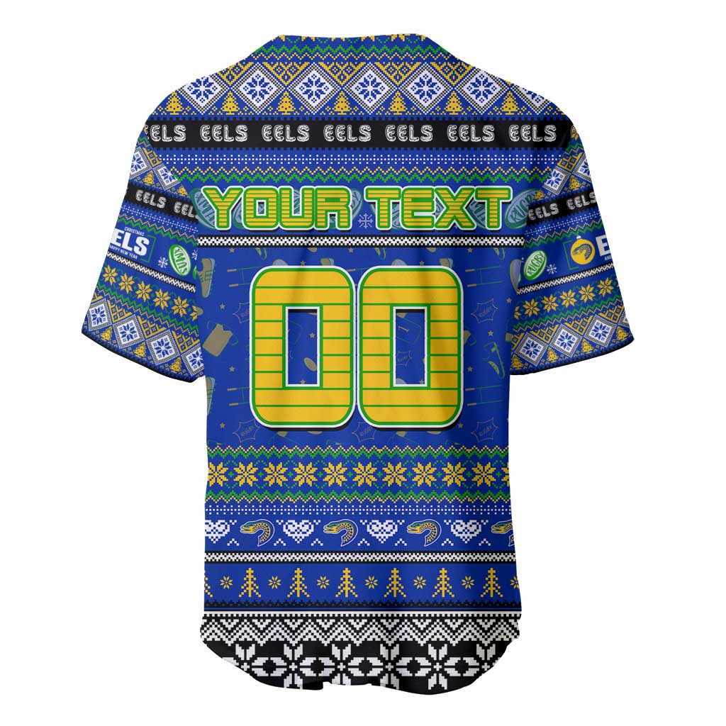 Personalized Eels Rugby Xmas Baseball Jersey Australia NRL Mascot