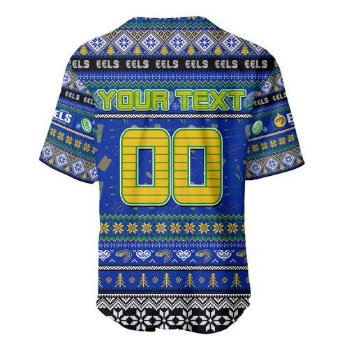 Personalized Eels Rugby Xmas Baseball Jersey Australia NRL Mascot