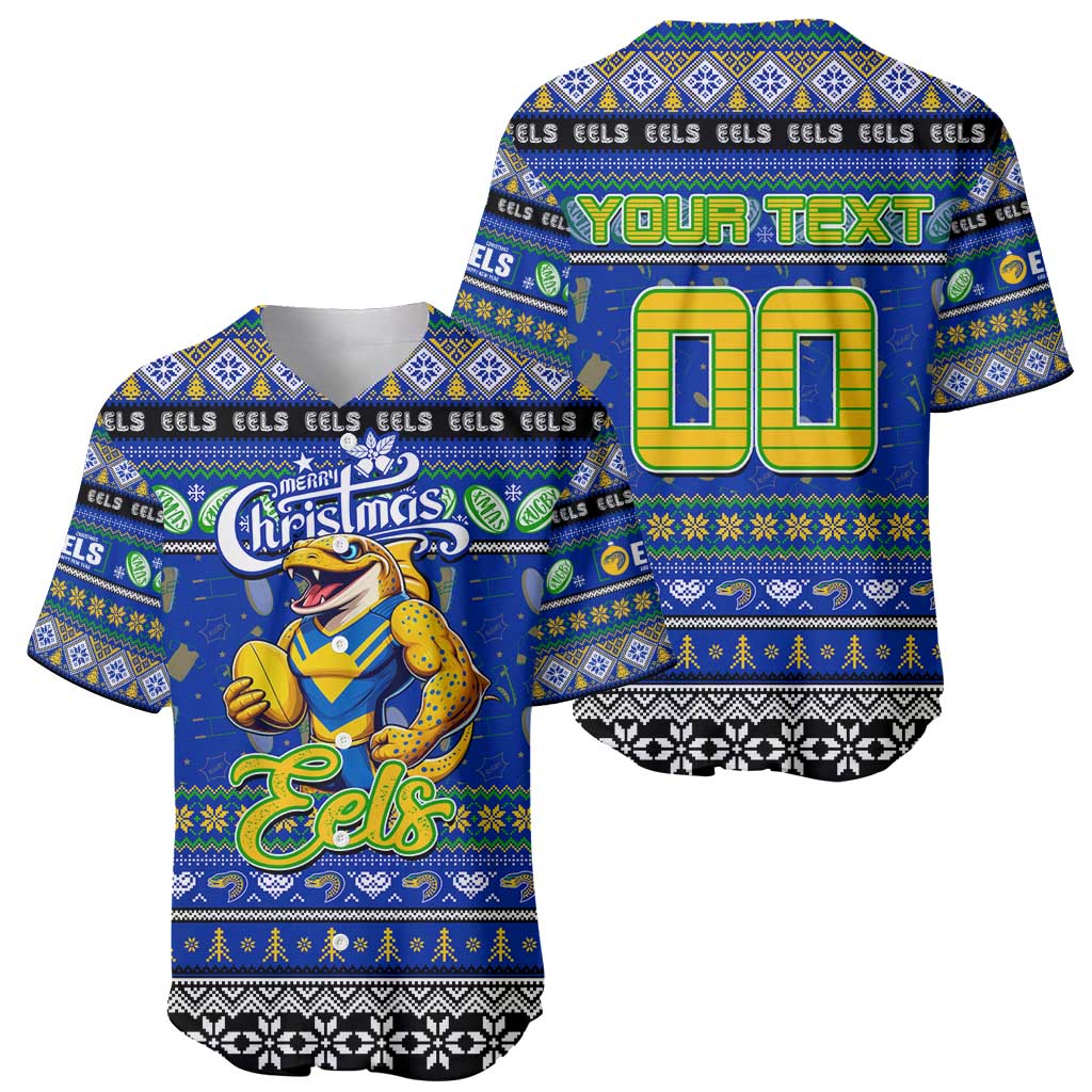Personalized Eels Rugby Xmas Baseball Jersey Australia NRL Mascot