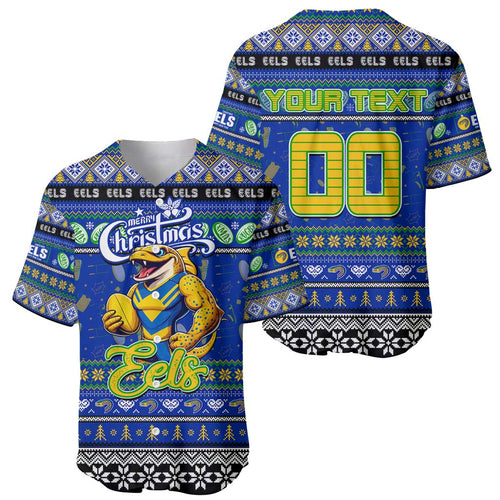 Personalized Eels Rugby Xmas Baseball Jersey Australia NRL Mascot