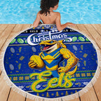 Eels Rugby Xmas Beach Blanket Australia NRL Mascot