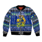 Personalized Eels Rugby Xmas Bomber Jacket Australia NRL Mascot