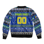 Personalized Eels Rugby Xmas Bomber Jacket Australia NRL Mascot