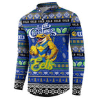Personalized Eels Rugby Xmas Button Sweatshirt Australia NRL Mascot