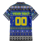 Personalized Eels Rugby Xmas Family Matching Mermaid Dress and Hawaiian Shirt Australia NRL Mascot