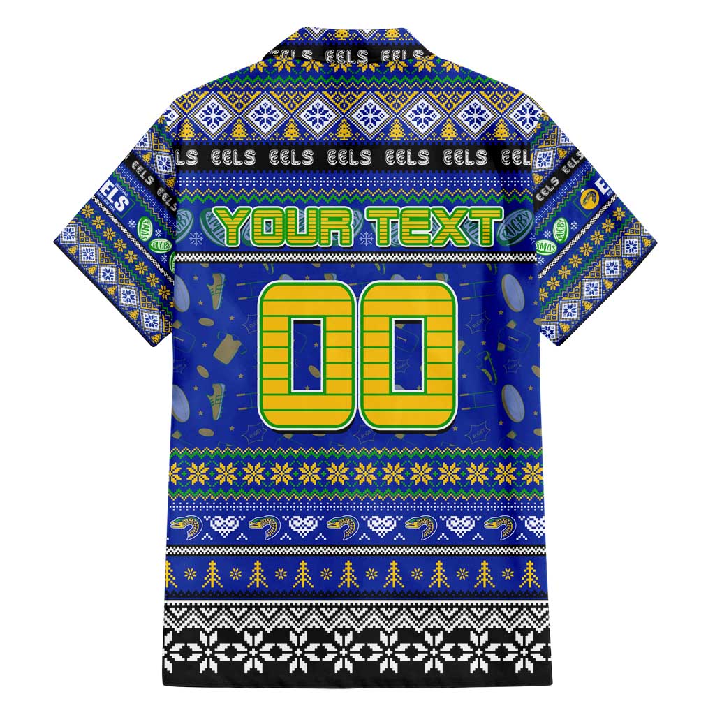 Personalized Eels Rugby Xmas Hawaiian Shirt Australia NRL Mascot