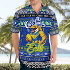 Personalized Eels Rugby Xmas Hawaiian Shirt Australia NRL Mascot