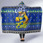Eels Rugby Xmas Hooded Blanket Australia NRL Mascot
