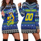 Personalized Eels Rugby Xmas Hoodie Dress Australia NRL Mascot