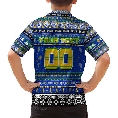 Personalized Eels Rugby Xmas Kid Hawaiian Shirt Australia NRL Mascot